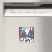 Verzamelbare Funky City Magnet - NYC Kersttijd (Insitu (Vaatwasser))