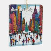 Verzamelbare Funky City Magnet - NYC Kersttijd Keramisch Ornament (Rechts)