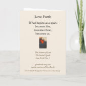 Verzamelbare Glow Forth-kerstkaart Kaart (Achterkant)