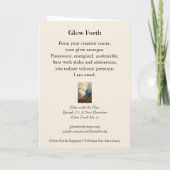 Verzamelbare Glow Forth-kerstkaart Kaart (Achterkant)