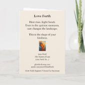 Verzamelbare Glow Forth Wenskaart Kaart (Achterkant)