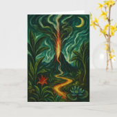 Verzamelbare Glow Forth Wenskaart Kaart (Gele Bloem)