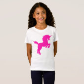 Verzamelbare kleuren, eenhoorn in roze T-shirt (Voorkant volledig)