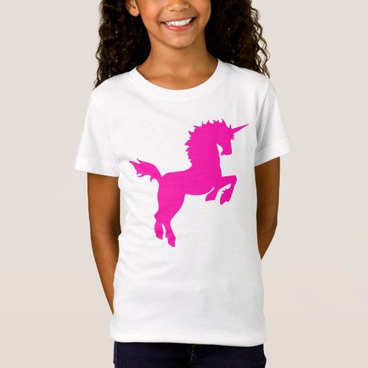 Verzamelbare kleuren, eenhoorn in roze T-shirt (Voorkant)