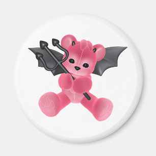 Verzamelbare kunst & Devil Teddy Bear (beer 5) Magneet