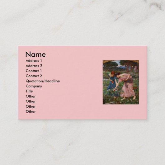 Verzamelbloemen Visitekaartje (Voorkant)