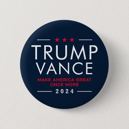 Verzamelcampagne Trump Vance 2024 Ronde Button 5,7 Cm (Voorkant)