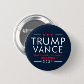 Verzamelcampagne Trump Vance 2024 Ronde Button 5,7 Cm (Voorkant /achterkant)