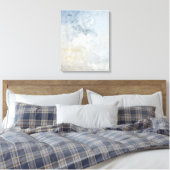 'Verzameld' Grijs en Beige Abstracte Kunst Canvas Afdruk (Insitu (Slaapkamer))