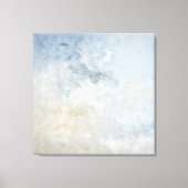 'Verzameld' Grijs en Beige Abstracte Kunst Canvas Afdruk (Voorkant)