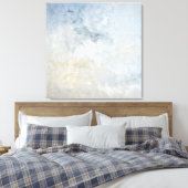 'Verzameld' Grijs en Beige Abstracte Kunst Canvas Afdruk (Insitu (Slaapkamer))