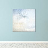 'Verzameld' Grijs en Beige Abstracte Kunst Canvas Afdruk (Insitu (Houten vloer))