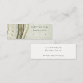 Verzameld groen blauw agaat, aardewerk mini visitekaartje (Voorkant / Achterkant)