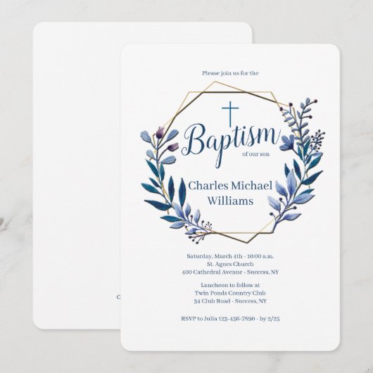 Verzameld samen religieuze uitnodigingen (Voorkant / Achterkant)