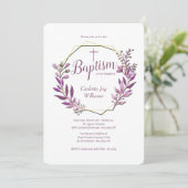 Verzameld samen religieuze uitnodigingen (roze) (Staand voorkant)