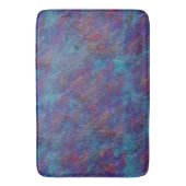 Verzamelde cyaan- en rode verfsplatters badmat (Voorkant Verticaal)