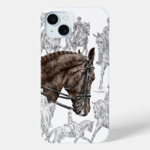 Verzamelde Dressage Horses FEI iPhone 15 Mini Hoesje