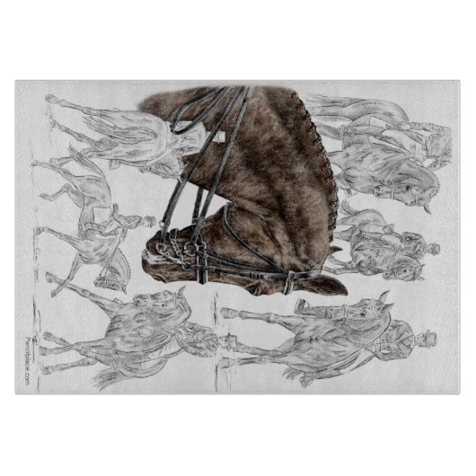 Verzamelde Dressage Horses FEI Snijplank (Voorkant)