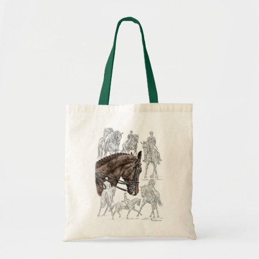 Verzamelde Dressage Horses FEI Tote Bag (Voorkant)