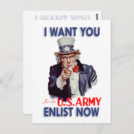 Verzamelde oom Sam Post Card Briefkaart (Voorkant / Achterkant)