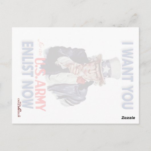 Verzamelde oom Sam Post Card Briefkaart (Achterkant)