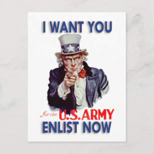 Verzamelde oom Sam Post Card Briefkaart