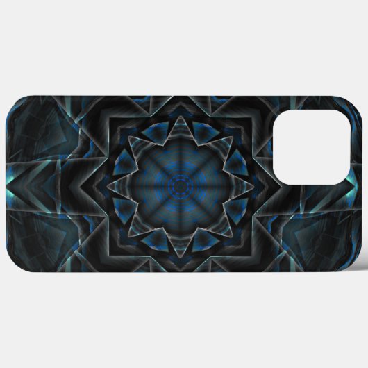 Verzamelde vuile blauwe kaleidoscoopversnelling Case-Mate iPhone case (Achterkant (horizontaal))