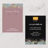 Verzamelen Faux Rainbow Metalitic Glitter Bus Visitekaartje (Voorkant / Achterkant)