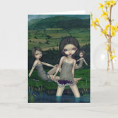 "Verzamelen het Wenskaart nimfen die van Bessen" Kaart (Gele Bloem)