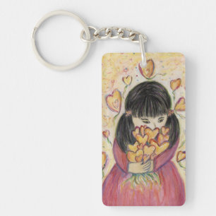 Verzamelen Love Hearts Word Art Custom Sleutelhang Sleutelhanger