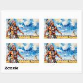 VERZAMELEN OP DE VLAKTEN 2 RECHTHOEKIGE STICKER (Vel)