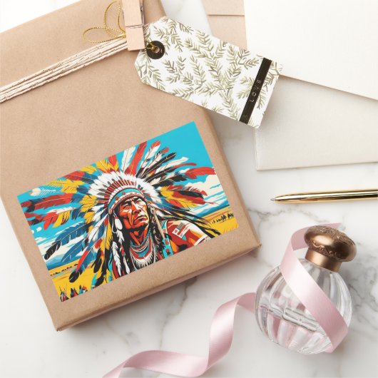 VERZAMELEN OP DE VLAKTEN 4 RECHTHOEKIGE STICKER (Geschenken)