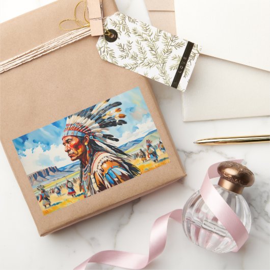 VERZAMELEN OP DE VLAKTEN RECHTHOEKIGE STICKER (Geschenken)