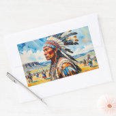 VERZAMELEN OP DE VLAKTEN RECHTHOEKIGE STICKER (Envelop)