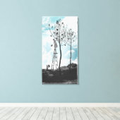 Verzamelen van dennenappels canvas afdruk (Insitu (Houten vloer))