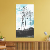 Verzamelen van dennenappels canvas afdruk (Insitu (Woonkamer))