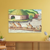 Verzamelen van gewassen voor de kust van de Gemeen Canvas Afdruk (Insitu (Woonkamer))