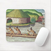 Verzamelen van gewassen voor de kust van de Gemeen Muismat (Met muis)