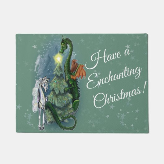 Verzamelen van kerstbomen deurmat (Voorkant)