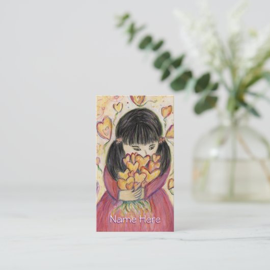 Verzamelen van Love Hearts Art Visitekaartjes (Staand voorkant)