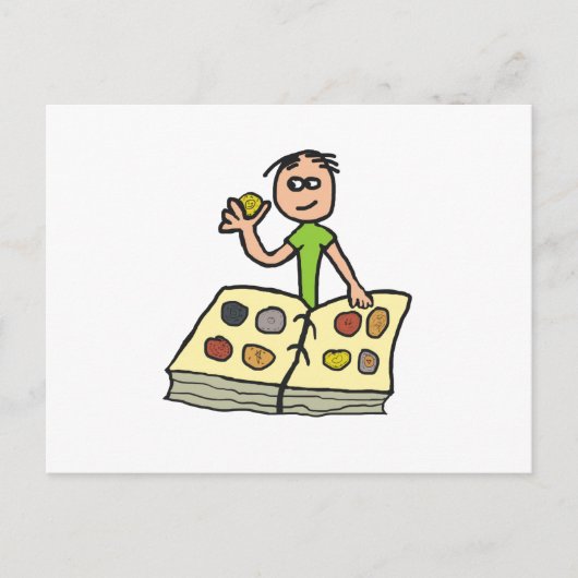 Verzamelen van munten briefkaart (Voorkant)