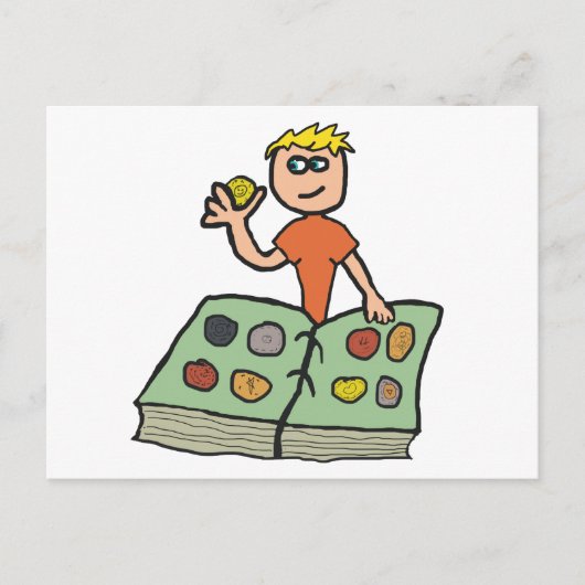 Verzamelen van munten briefkaart (Voorkant)