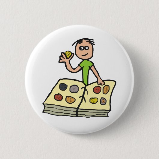Verzamelen van munten ronde button 5,7 cm (Voorkant)