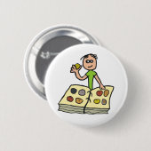 Verzamelen van munten ronde button 5,7 cm (Voorkant /achterkant)