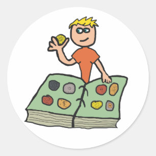 Verzamelen van munten ronde sticker