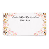 Verzamelen van perachy Floral Border Label Name Ta (Voorkant)