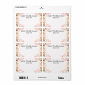Verzamelen van perachy Floral Border Label Name Ta (Full Sheet)