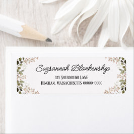 Verzamelen van perachy Floral Border Label Name Ta