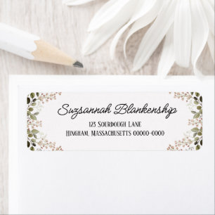 Verzamelen van perachy Floral Border Label Name Ta