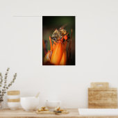 Verzamelen van stuifmeel bij bijen poster (Keuken)